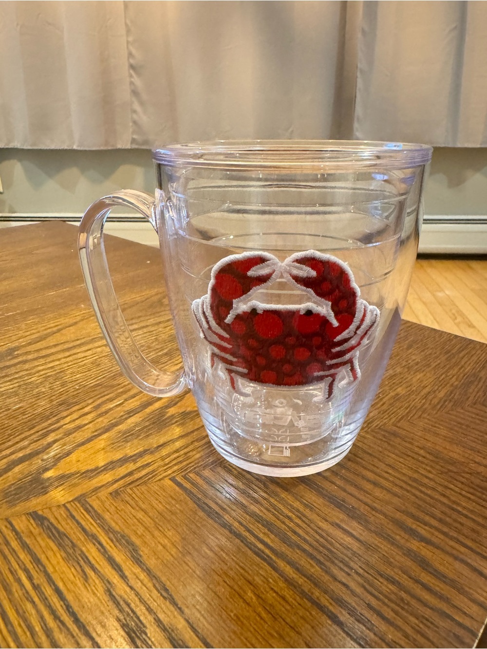 Tervis Clear Mug with Red Crab Design